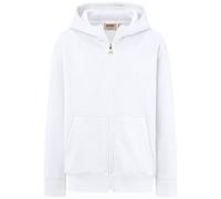 HAKRO Kinder Kapuzen-Sweatjacke #565 Gr. 134/140 weiß