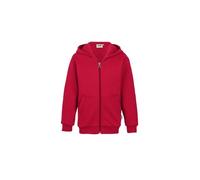 HAKRO Kinder Kapuzen-Sweatjacke Premium 620, rot, Größe 152 (Outdoorkleidung & Freizeitkleidung)
