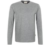 HAKRO 278 Body Fit Longsleeve grau, Einfarbig