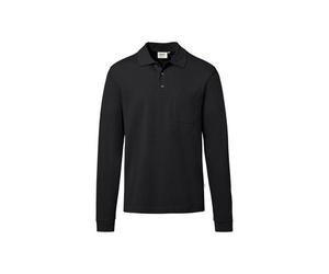 HAKRO Longsleeve-Pocket-Poloshirt Top 809, schwarz, Größe 3XL (Arbeitshemd & Arbeitsshirt)