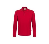 HAKRO Longsleeve-Poloshirt Mikralinar® 815, rot, Größe L (Arbeitshemd & Arbeitsshirt)