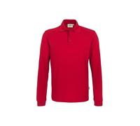 HAKRO Longsleeve-Poloshirt Mikralinar® 815, rot, Größe M (Arbeitshemd & Arbeitsshirt)