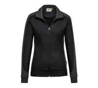 HAKRO MIKRALINAR® Regular Fit Damen Sweatjacke schwarz, Einfarbig