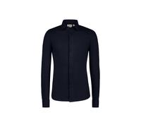 HAKRO Business Regular Fit Jerseyhemd dunkelblau, Einfarbig