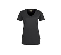 Hakro No. 0181 Damen V-Shirt MIKRALINAR® karbongrau - 5XL