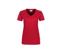 Hakro No. 0181 Damen V-Shirt MIKRALINAR® rot - 6XL