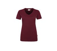 Hakro No. 0181 Damen V-Shirt MIKRALINAR® weinrot - XS