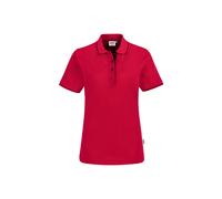 Hakro No. 0203 Damen Poloshirt Casual rot/schwarz - L