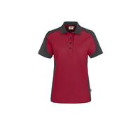 Hakro No. 0239 Damen Poloshirt Contrast MIKRALINAR® weinrot/anthrazit - 5XL