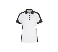 HAKRO Damen Poloshirt Contrast Mikralinar® 239, weiß/anthrazit, Größe L (Arbeitshemd & Arbeitsshirt)