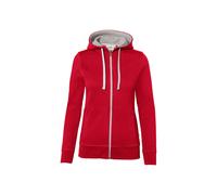 Hakro No. 0255 Damen Kapuzenjacke Bonded ECO rot/silber - XS