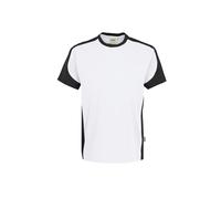 Hakro No. 0290 T-Shirt Contrast MIKRALINAR® weiß/anthrazit - L