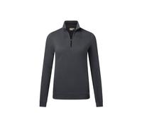 Hakro No. 0335 Damen Zip-Longsleeve Piqué MIKRALINAR® ECO karbongrau - XL
