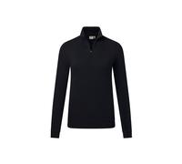 Hakro No. 0335 Damen Zip-Longsleeve Piqué MIKRALINAR® ECO schwarz - 3XL