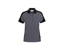HAKRO Regular Fit Damen Poloshirt anthrazit/schwarz, Zweifarbig