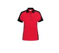 Hakro No. 0339 Damen Poloshirt Contrast MIKRALINAR® ECO rot/schwarz - S
