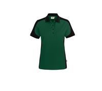 Hakro No. 0339 Damen Poloshirt Contrast MIKRALINAR® ECO tanne/schwarz - 6XL