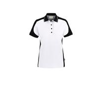 HAKRO Regular Fit Damen Poloshirt weiss/schwarz, Zweifarbig