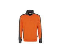 HAKRO 476 Comfort Fit Troyer orange/anthrazit, Zweifarbig
