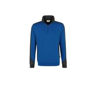 Hakro No. 0476 Zip-Sweatshirt Contrast MIKRALINAR® royalblau/anthrazit - M