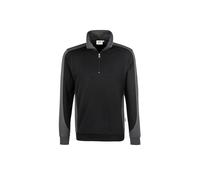HAKRO 476 Comfort Fit Troyer schwarz/anthrazit, Zweifarbig