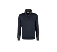 Hakro No. 0476 Zip-Sweatshirt Contrast MIKRALINAR® tinte/anthrazit - M