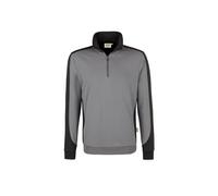 Hakro No. 0476 Zip-Sweatshirt Contrast MIKRALINAR® titan/anthrazit - 4XL