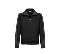 Hakro No. 0477 Sweatjacke Contrast MIKRALINAR® schwarz/anthrazit - 2XL