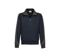 HAKRO 477 Comfort Fit Sweatjacke dunkelblau/anthrazit, Zweifarbig