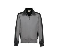 HAKRO Sweatjacke 477 Comfort Fit – Zweifarbig, grau/anthrazit