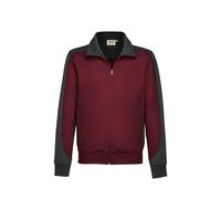 Hakro No. 0477 Sweatjacke Contrast MIKRALINAR® weinrot/anthrazit - 2XL