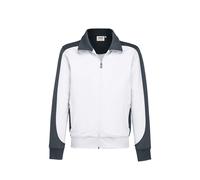 Hakro No. 0477 Sweatjacke Contrast MIKRALINAR® weiß/anthrazit - 3XL