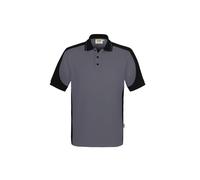 Hakro No. 0539 Poloshirt Contrast MIKRALINAR® ECO anthrazit/schwarz - 6XL
