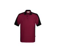 HAKRO Performance Regular Fit Poloshirt Weinrot/schwarz, Zweifarbig