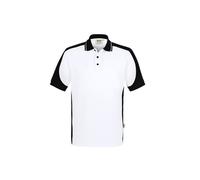 Hakro No. 0539 Poloshirt Contrast MIKRALINAR® ECO weiß/schwarz - L