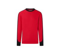 Hakro No. 0549 Sweatshirt Contrast MIKRALINAR® ECO rot/schwarz - XS
