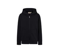 Hakro No. 0565 Kinder Kapuzen-Sweatjacke Bio-Baumwolle schwarz - 110/116
