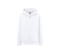Hakro No. 0565 Kinder Kapuzen-Sweatjacke Bio-Baumwolle weiß - 110/116