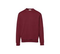 HAKRO Organic Regular Fit Sweatshirt Rundhals weinrot, Einfarbig
