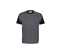 Hakro No. 0590 T-Shirt Contrast MIKRALINAR® ECO anthrazit/schwarz - XS