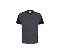 HAKRO Regular Fit T-Shirt Rundhals Karbongrau/schwarz, Zweifarbig