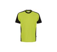 Hakro No. 0590 T-Shirt Contrast MIKRALINAR® ECO kiwi/schwarz - XL