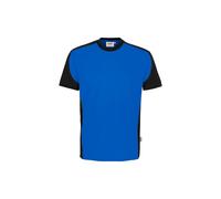 Hakro No. 0590 T-Shirt Contrast MIKRALINAR® ECO royalblau/schwarz - XL