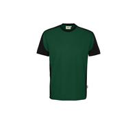 Hakro No. 0590 T-Shirt Contrast MIKRALINAR® ECO tanne/schwarz - XL