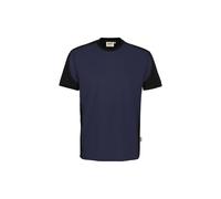 Hakro No. 0590 T-Shirt Contrast MIKRALINAR® ECO tinte/schwarz - S
