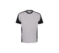 Hakro No. 0590 T-Shirt Contrast MIKRALINAR® ECO titan/schwarz - XL