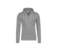 Hakro No. 0605 Kapuzen-Sweatjacke Premium grau meliert - 5XL