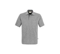 Hakro No. 0802 Pocket-Poloshirt Top grau meliert - S