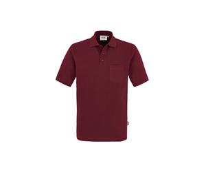 Hakro No. 0802 Pocket-Poloshirt Top weinrot - S