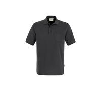 Hakro No. 0812 Pocket-Poloshirt MIKRALINAR® karbongrau - S